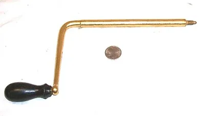 Gold Color Victor Columbia Disc Phonograph Crank   Shaft 7 1/2  Long • $45