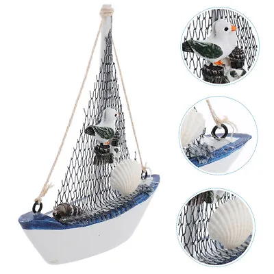  Sailing Model Wood Mediterranean Ship Decor Wall Grid Accessories • £5.99