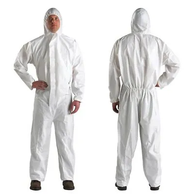 15 Pack Disposable SMS Protective Coverall Painter Suit Fluid Resistant White • $58.99