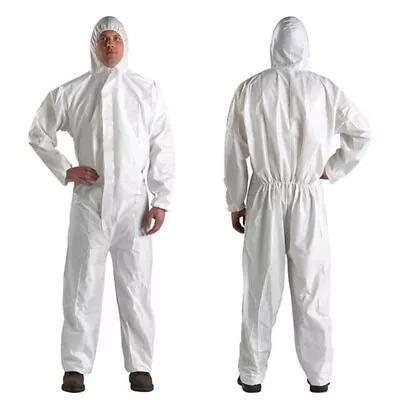 Case Of 30 Disposable SMS Protective Coverall Painter Suit Fluid Resistant White • $109.99