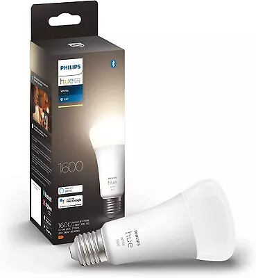$58.69 • Buy Philips Hue White A67 High Brightness 100W 1600 Lumens Smart Bulb With E27 Fitti