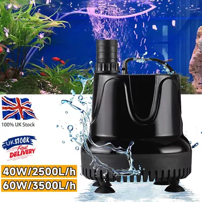 Fountain Aquarium DC 12V Brushless Pump Fish Pond Submersible Water Pump 3500L/H • £9.75