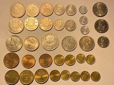 $14 • Buy 35 UNC  Portuguese Coins All Differents (Uncirculated)