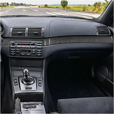 4Pcs Carbon Fiber Interior Dashboard Panel Cover ​For BMW 3 Series M3 E46 98-05 • $25.78