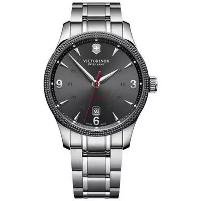 Victorinox Swiss Army Men's Watch Alliance Silver SS Bracelet Grey Dial 241714.1 • $451.83