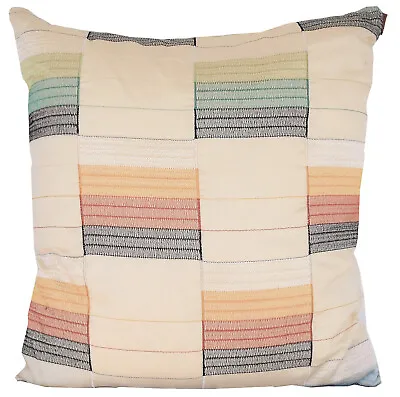 MISSONI HOME CUSHION COVER EMBROIDERED DOUBLESID COTTON SATEEN 16x16in IBIS T213 • $95