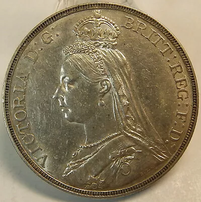 Great Britain   1890  One Crown Queen Victoria Jubilee Head Silver Coin !!! • $299.99