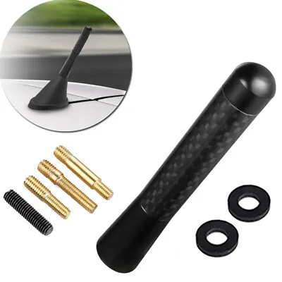 3  Universal Real Carbon Fiber AM/FM Radio Antenna Mast Signal Roof Aerial Kit • £5.69