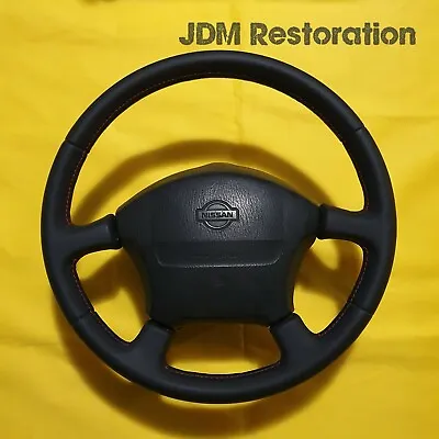 Nissan R33 GTR Jdm Steering Wheel Exchange Retrim Rb26 Nismo R32 R34 S15 Jdm  • $510