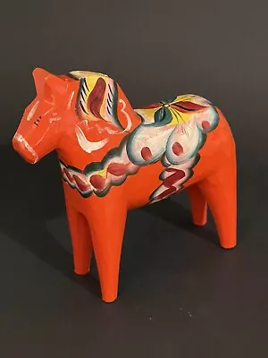 Vintage Akta G. A. Olsson Red Swedish Dala Horse Swedish Folk Art 6.75” • $30