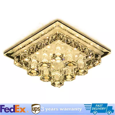 15W Ceiling Lamp Chandelier Square Pendant Light Crystal Hallway Bedroom Lamp US • $19.74