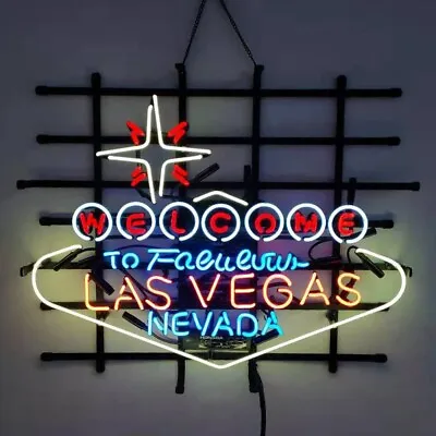 Welcome To Las Vegas Neon Sign 24x20 Lamp Bar Pub Man Cave Store Wall Decor • $218.99