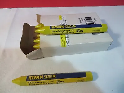 IRWIN Tools STRAIT-LINE Lumber Yellow Marking Crayons Lot Of 8  • $16.50
