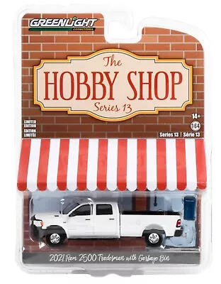 1:64 Greenlight *HOBBY SHOP 13* White 2021 Ram 2500 Tradesman Pickup Truck *NIP* • $6.99