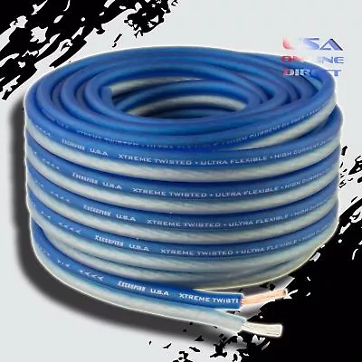 $29.99 • Buy 12 Gauge 100% Copper Marine Car Home Audio Speaker Cable Wire  25ft OFC AWG USA