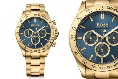 £88.78 • Buy Hugo Boss Hb1513340 Ikon Gold Tone Bracelate Chrono Mens Watch New With Warranty