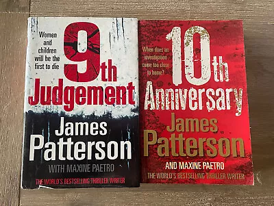 JAMES PATTERSON Women's Murder Club Books X 2 - 10th Anniversary 9th Judgement • $22.39