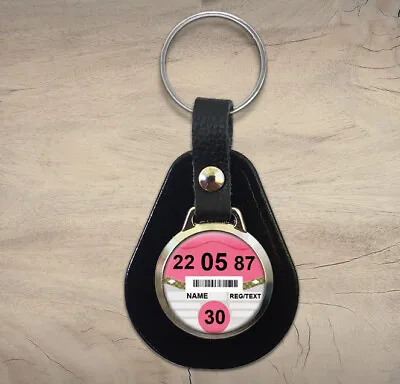 £5.99 • Buy Personalised Any Age Car Tax Disc Fob Keyring Birthday 18th 21st 40th Gift N923