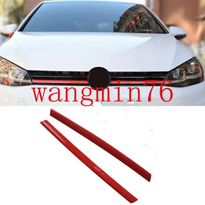 For VW Golf MK7.5 2018-2020 ABS Red Center Mesh Grille Grill Strip Trim 2PCS • $65.54