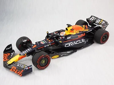 NEW !! 1/18 Minichamps 2023 F1 Red Bull RB19 Verstappen World Champ Bahrain GP • $145