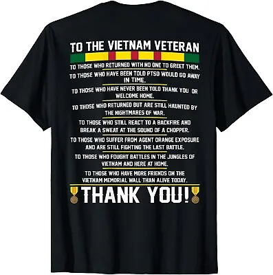 NEW LIMITED Mens Thank You To The Vietnam Veterans (On Back) T-Shirt S-3XL • $22.99