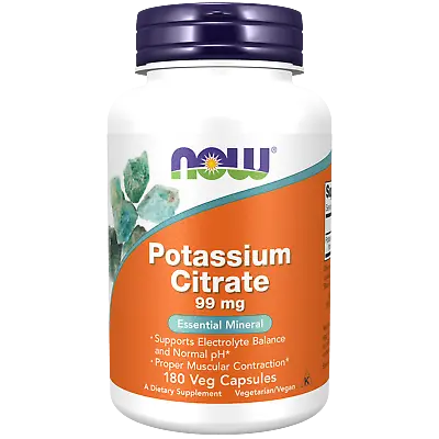 NOW Foods Potassium Citrate 99 Mg 180 Capsules • $10.09