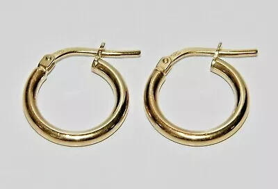 9ct Yellow Gold & Silver Children's Hoop Earrings • £9.95