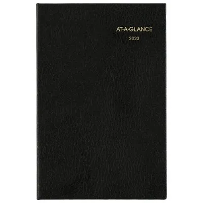 AT-A-GLANCE Fine Diary 2023 Weekly Monthly Diary Black Pocket Planner • $15.99