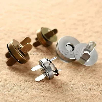 Round Sewing Magnetic Clasp Fastener Snaps Button For Purse Bag Craft Fittings • £8.51