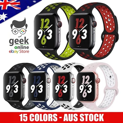 $6.49 • Buy For Apple Watch IWatch Sports Band Strap Series 8 7 6 5 4 3 2 SE 38 40 42 44 45