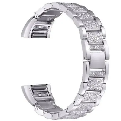 $16.14 • Buy Rhinestone Band Fits Fitbit Charge 3 4 Bracelet Smart Watch Stainless Strap NEW
