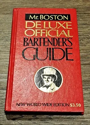 Mr Boston Deluxe Official Bartenders Guide-Hardcover WORLDWIDE EDITION VERY GOOD • $8