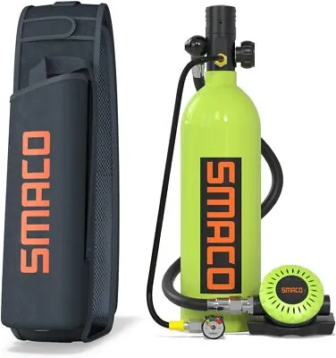 SMACO S400 Pro 1L Mini Scuba Tank 15-20 Minutes Shallow Diving Cylinder • $299