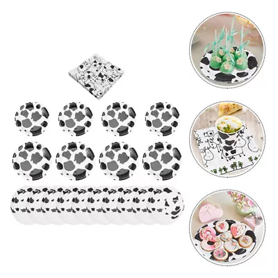  Paper Party Supplies Baby Animal Theme Cow Print Accessories • £15.99