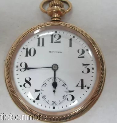 ANTIQUE HOWARD RAILROAD GRADE SERIES 11 MODEL E 21j 16s POCKET WATCH D. 1914 • $50