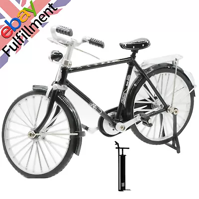 Mini Bicycle Model Kit Miniature 1:10 Scale Retro Bicycle Alloy Bicycle Toy • £14.51