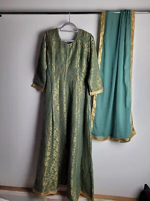 Indian Women's Anarkali Maxi Dress Womenswear Size Uk 12 Brocade • £15