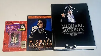 Michael Jackson: The Man In The Mirror 1958-2009 Hardcover Book & Stickers Lot • $16.95