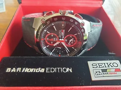 Seiko Sportura BAR Honda F1 Watch (NEW) Ultra Rare + Box SNA633P1 Jenson Button  • £1200