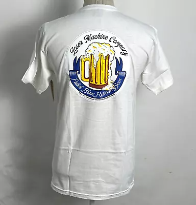 Loser Machine X Pabst Blue Ribbon Men's T-Shirt Coaster #1 White Size XL NWT • $16.14