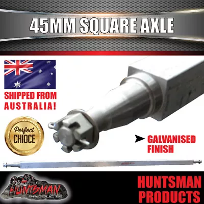 $181 • Buy GALVANISED TRAILER AXLE 45MM SQUARE 75 .  1905MM. 1400Kg RATED. BOAT TRAILER
