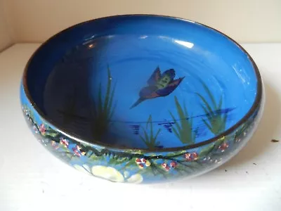 Longpark Pottery Devon / Torquay Ware Pottery Bowl / Blue / Kingfisher • £19