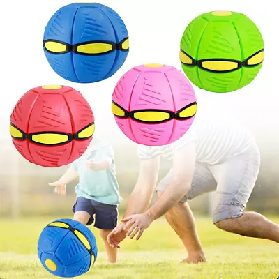 Flying Saucer Ball Deformation Frisbee Pet Dog Outdoor Decompression Magic Toy • $9.19