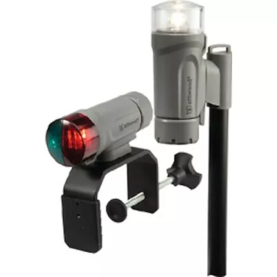 Battery Operated LED Portable Nav Light Kit With Telescoping Pole - Marine Gray • $66.73