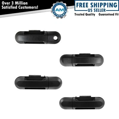 $55.83 • Buy Door Handle Front & Rear Outer Black Textured Set Of 4 For Explorer Mountaineer
