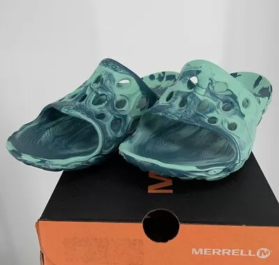 Merrell Hydro Slide Water Sandal Shoe Women's Dragonfly Blue  Various Size NIB • $29.99