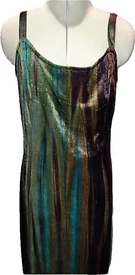 Vintage Gunne Sax By Jessica McClintock Velvet Maxi Dress With Scarf Size 13/14 • $75