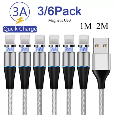 3/6 Pack USB Charger Cable Magnetic Charging Cord For Apple IPhone 14 13 12 11 X • $29.40