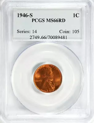 1946-S Lincoln Cent PCGS MS 66 RD #GA4-81 • $26.85