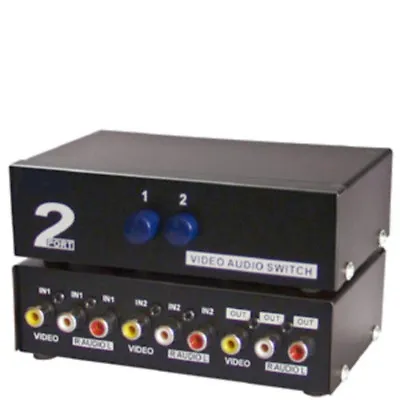 2way/Port AB Manual Switch Box3/Triple RCA A/VAudio/Video/StereoDVD/HD​TV/VCR • $18.91